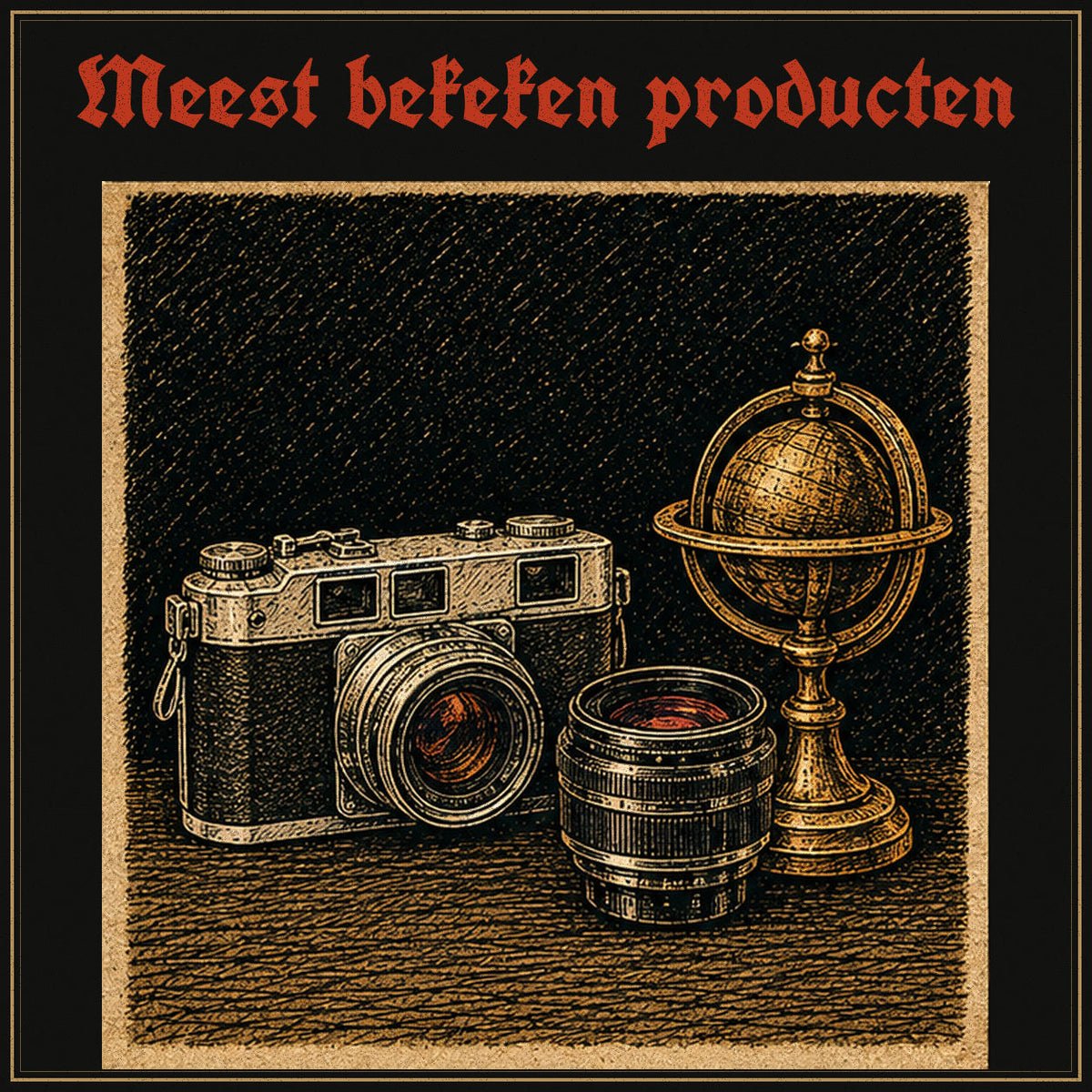 Meest bekeken producten - De Majum, vintage houtsnede-illustratie