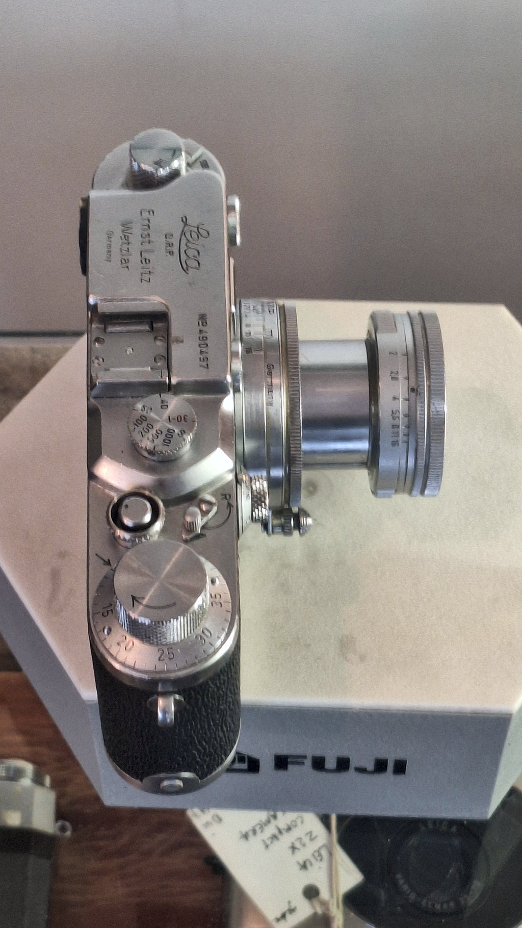 Leica IIIc meetzoekercamera met Ernst Leitz Wetzlar Summitar 50mm f1:2 lens – foto 4