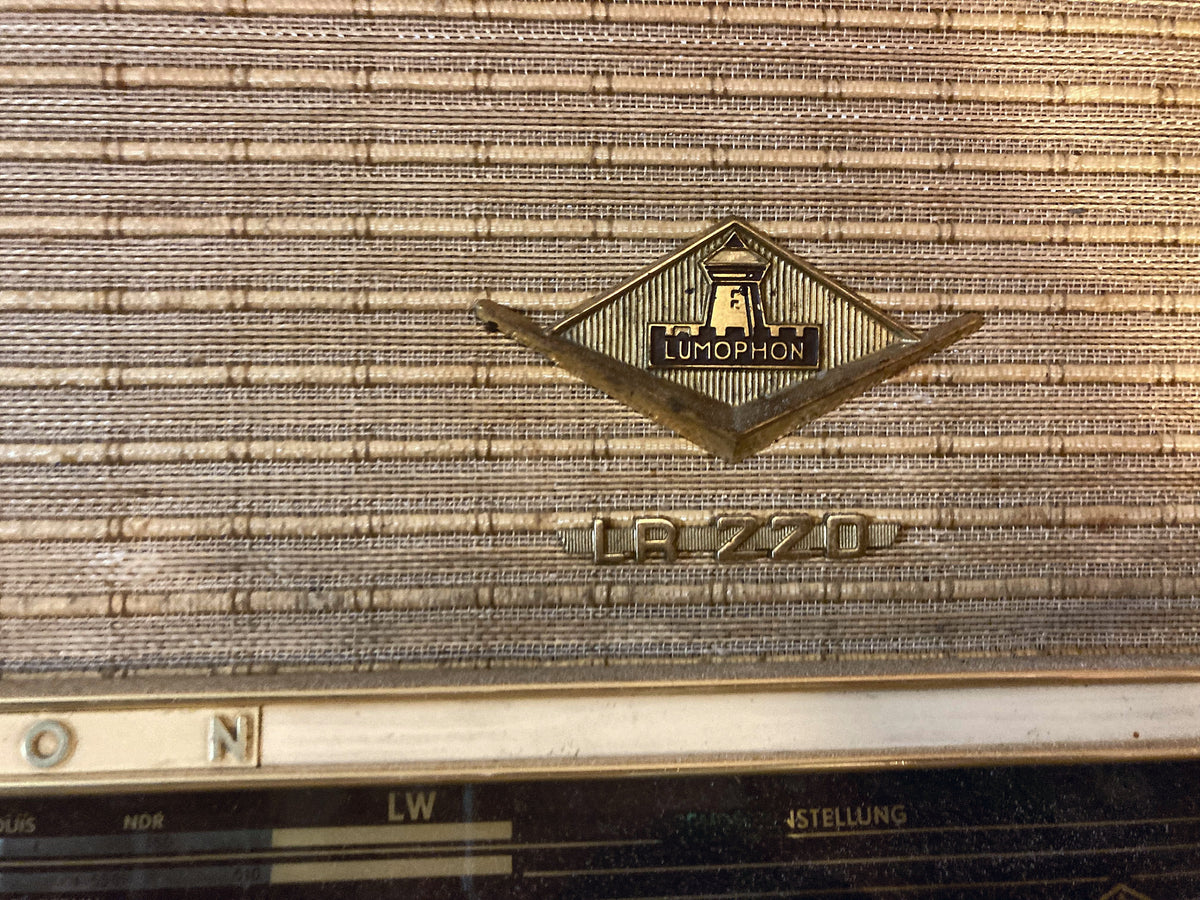 Vintage Lumophon LP 220 buizenradio in houten kast – foto 2 van 2