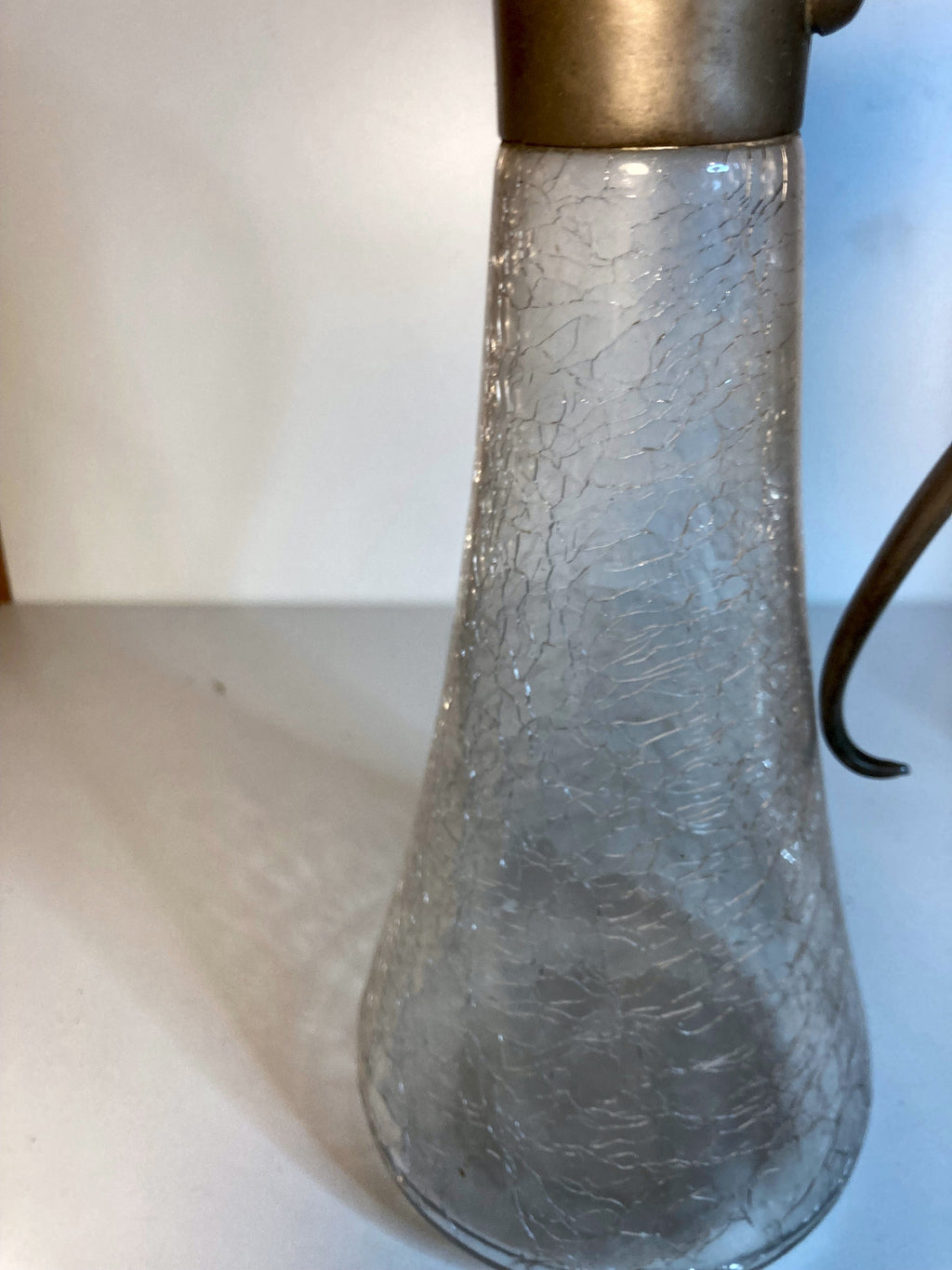 Glazen karaf met craqueléglas en metalen montuur – foto 2