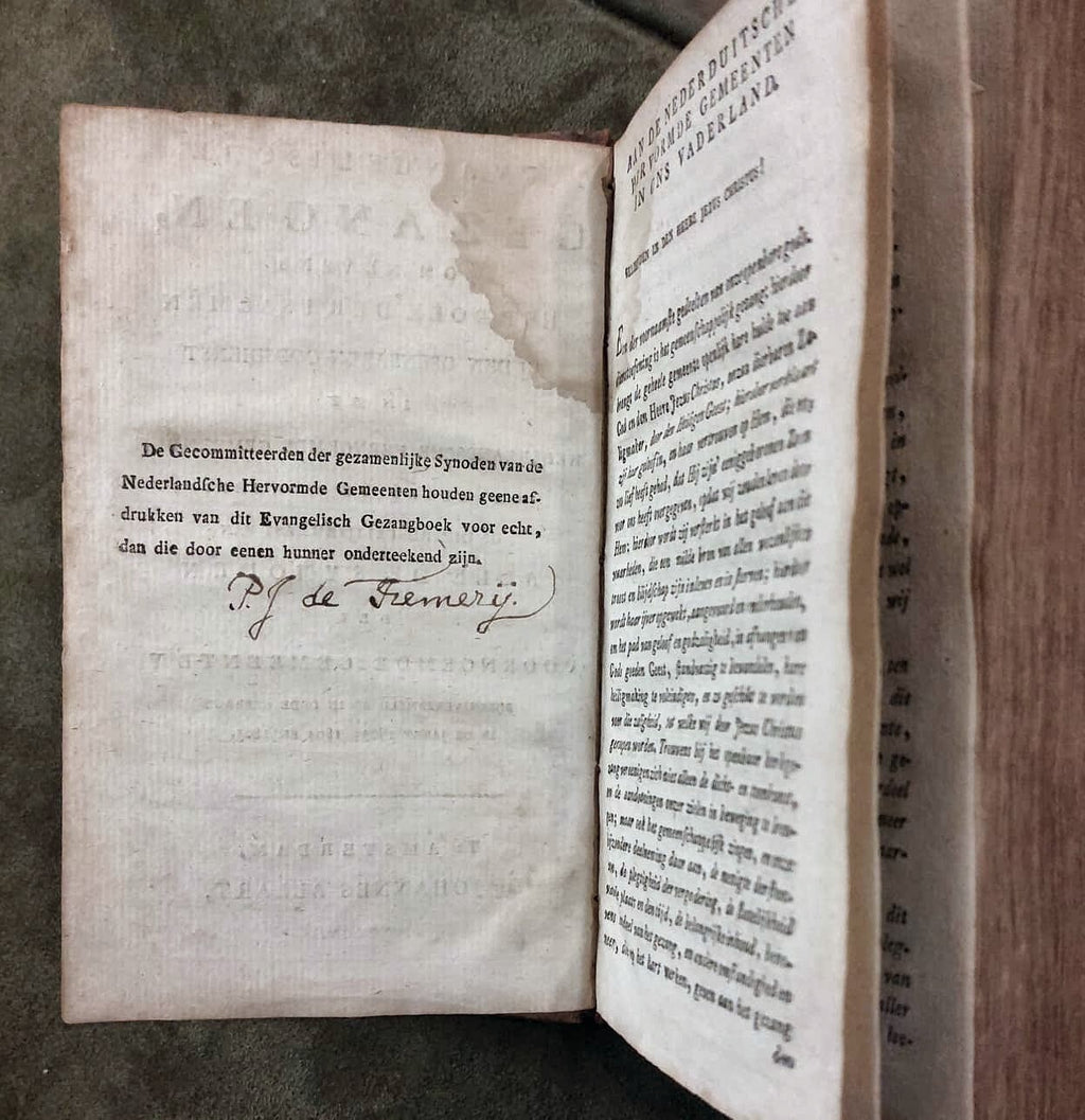 Evangelische gezangen, leren band - 1e druk, jaartal 1806 - gesigneerd – foto 6