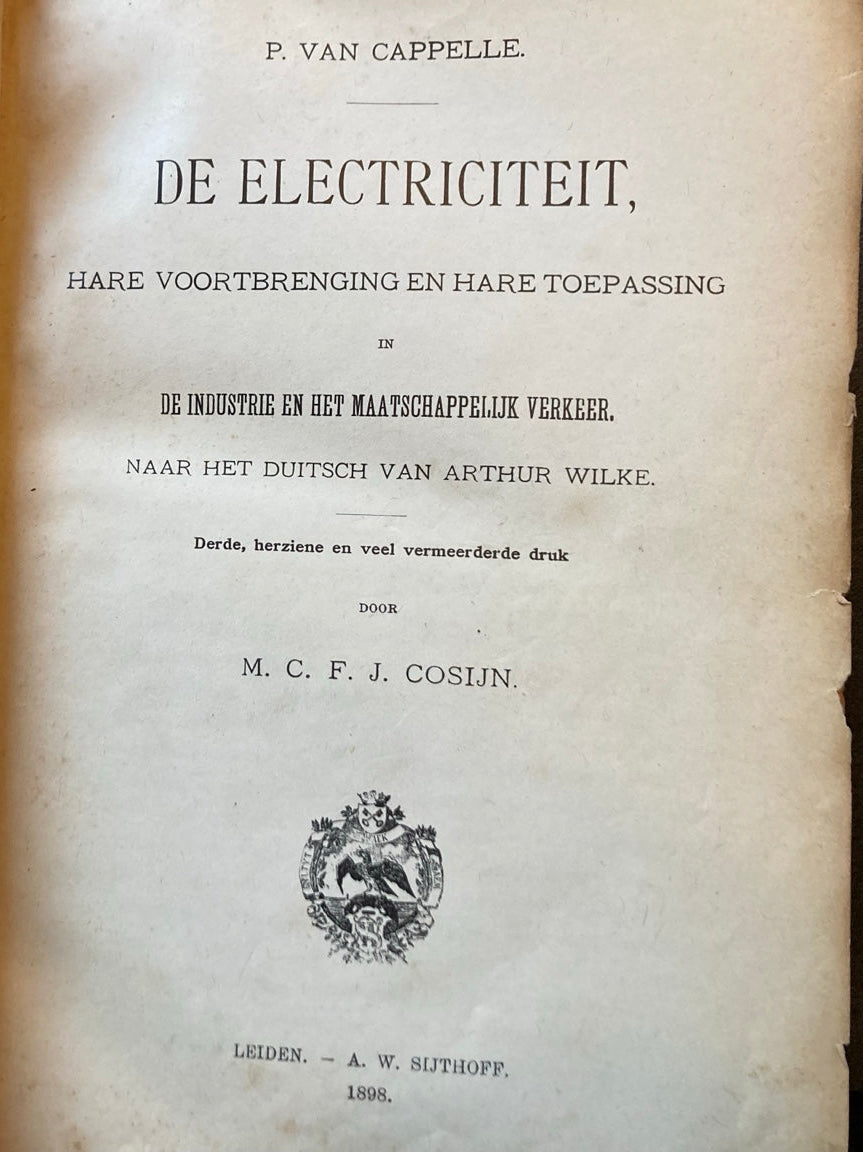 Titelpagina met drukvermelding 1889