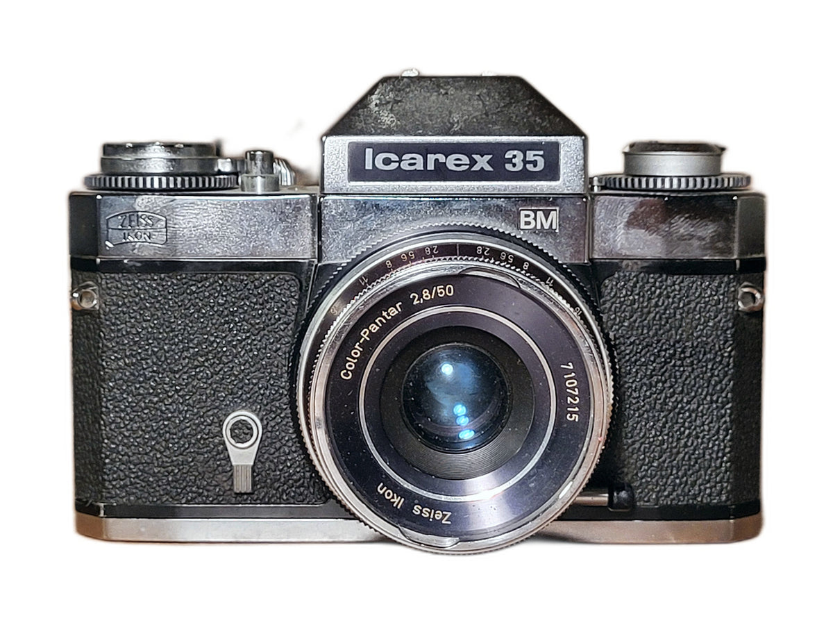 Zeiss Ikon Icarex 35 BM 35mm SLR met Color-Pantar 50mm f/2.8 – vintage analoge camera bij De Majum Rotterdam