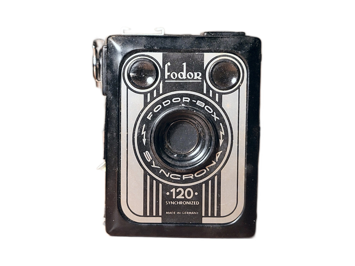 Fodor Box Syncrona 120 Boxcamera – vintage analoge camera bij De Majum Rotterdam