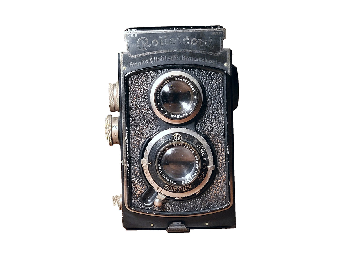 Rolleicord TLR Camera met Carl Zeiss Jena Triotar 3.5/7.5cm lens – vintage analoge camera bij De Majum Rotterdam