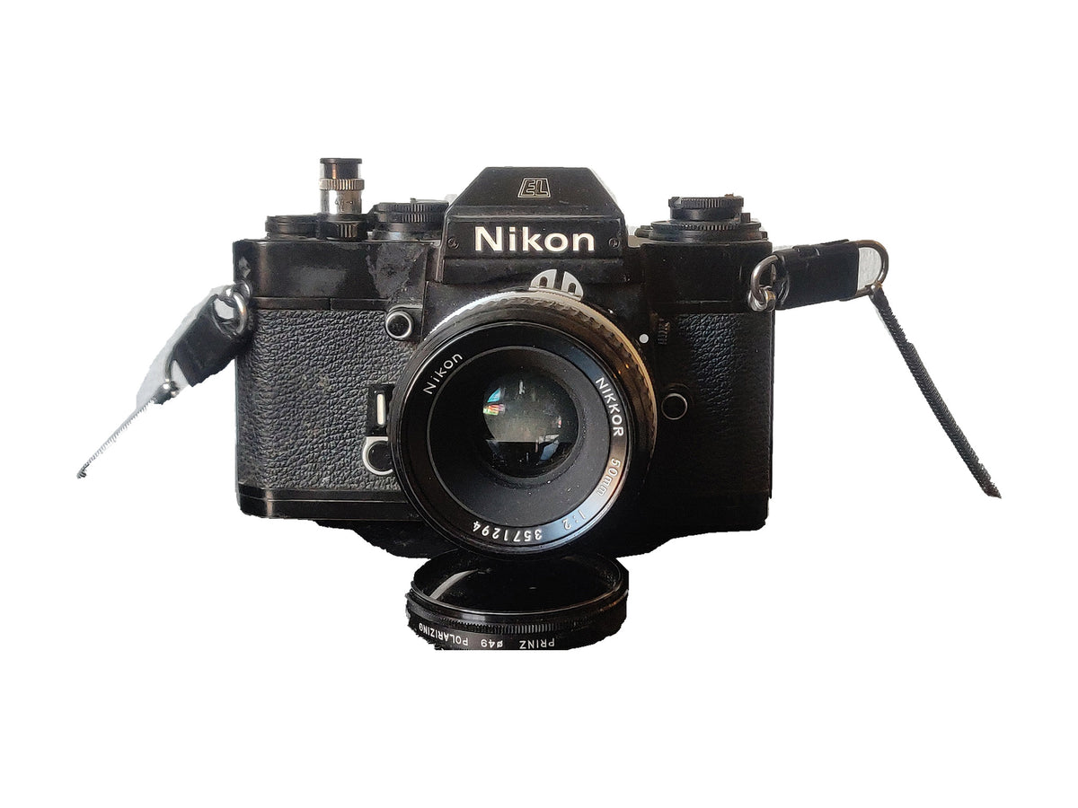 Nikon EL Zwart 35mm SLR Camera met Nikkor 2/50mm Lens – vintage analoge camera bij De Majum Rotterdam
