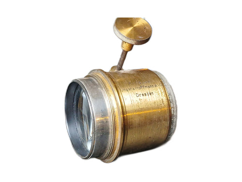 Antiek messing projectieobjectief van Unger & Hoffmann Dresden, 13,5 cm – foto 1 van 4