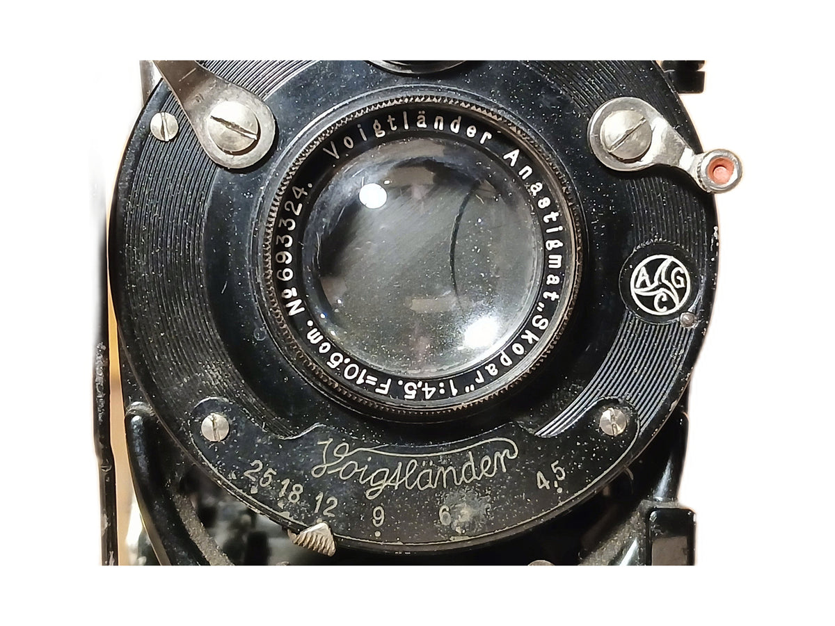 Voigtländer Inos II Klapcamera – Anastigmat Skopar 10,5cm f/4.5 – Vintage 6x9 – foto 3