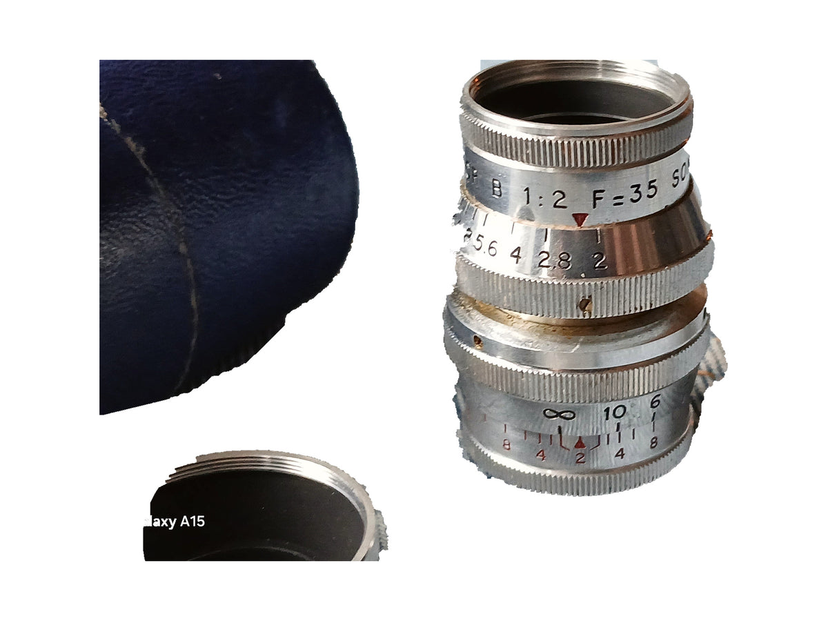 SOM Berthiot Paris Cinor B 35mm f/2 cinelens met koker, zonnekap en dop – foto 3 van 4
