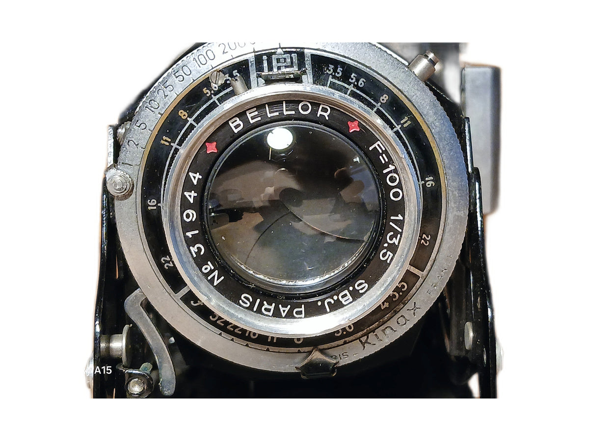 Vintage Kinax Super Kinax II balgcamera met Bellor 100mm f/3.5 lens. – foto 2