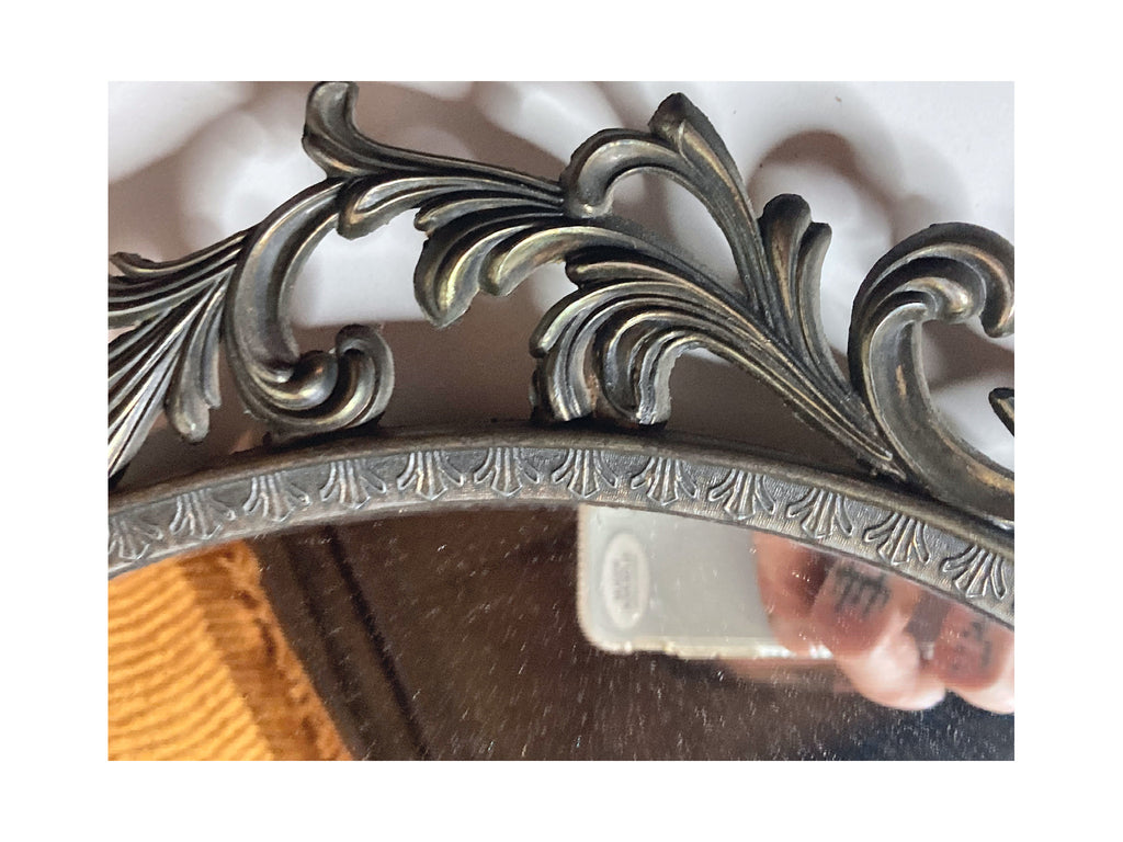 Ovale vintage spiegel met opengewerkte sierlijst – foto 3