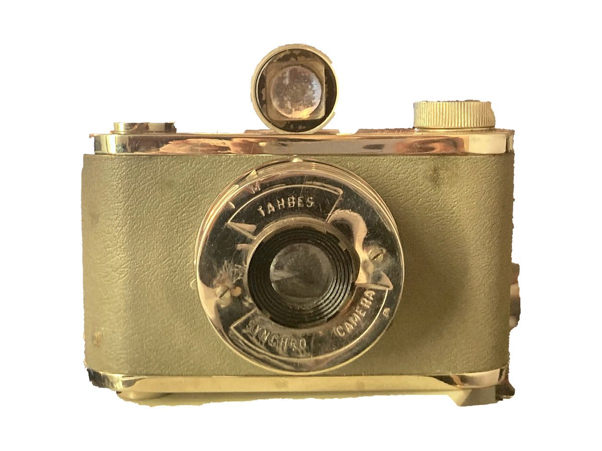 Tahbes Synchro 6×6-camera met originele leren tas, ca. 1948 – foto 4