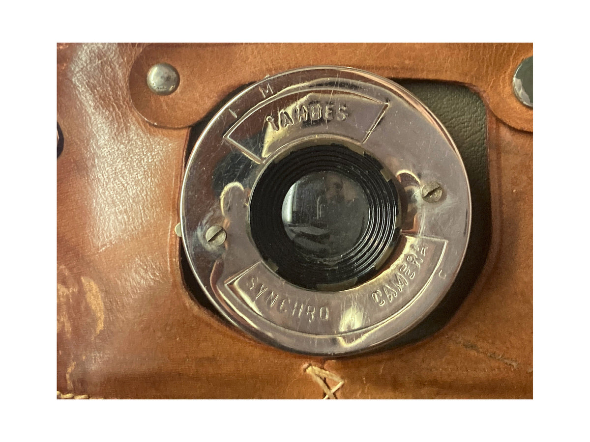 Tahbes Synchro 6×6-camera met originele leren tas, ca. 1948 – foto 3
