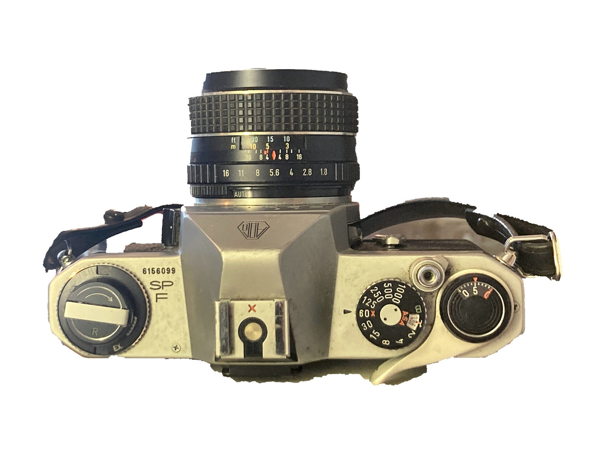 Asahi Pentax Spotmatic F spiegelreflexcamera met SMC Takumar 55mm f/1.8, getest en werkend – foto 5 van 5