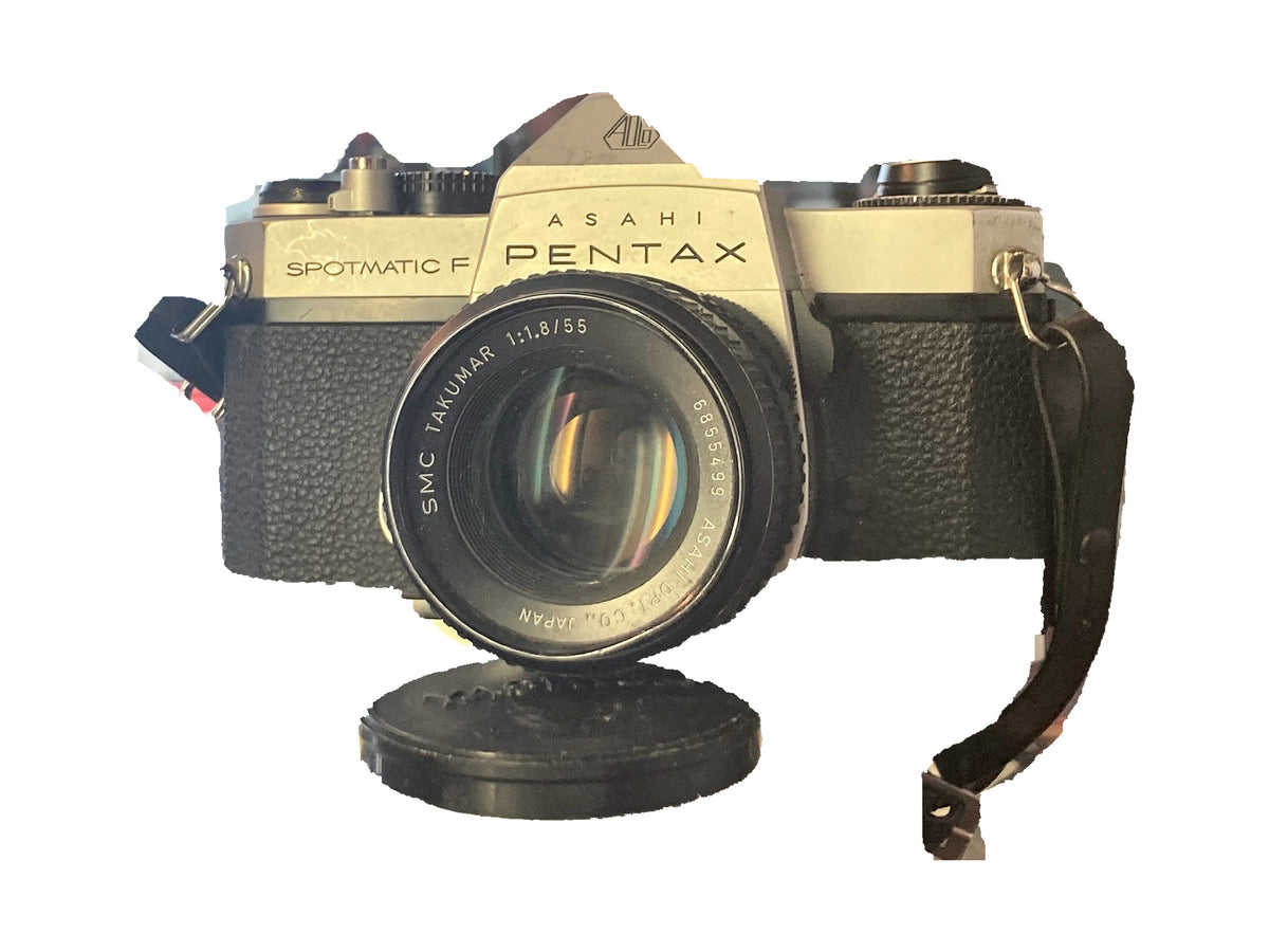 Asahi Pentax Spotmatic F spiegelreflexcamera met SMC Takumar 55mm f/1.8, getest en werkend – foto 1 van 5