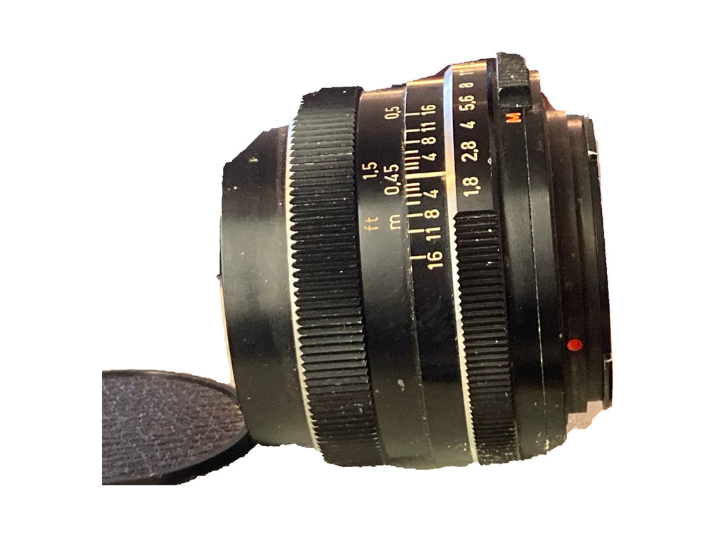 Carl Zeiss Planar lens opschrift en serienummer 5182941