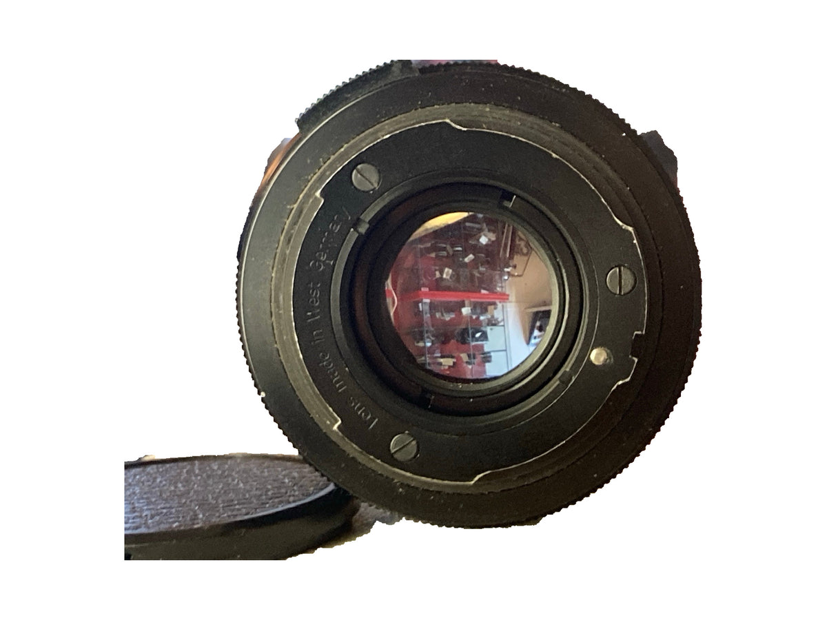 Achterzijde Rollei QBM-vatting van Carl Zeiss Planar-lens