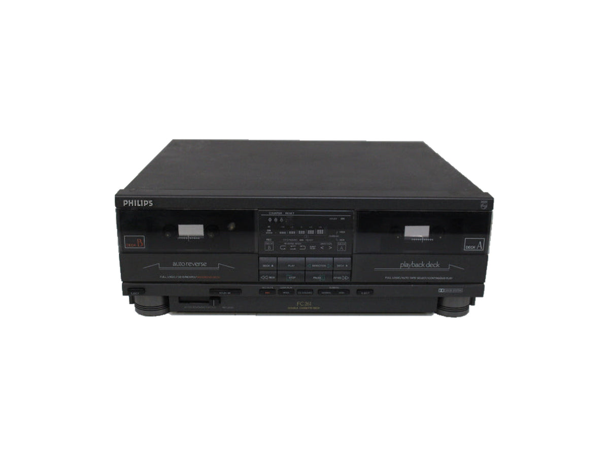 Philips FC261 dubbel cassettedeck, vooraanzicht