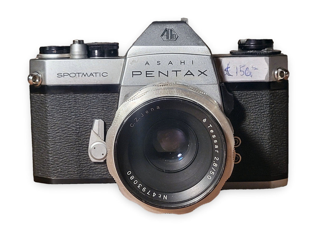 Asahi Pentax Spotmatic II met Carl Zeiss Jena Tessar 50mm f/2.8 – vintage analoge camera bij De Majum Rotterdam