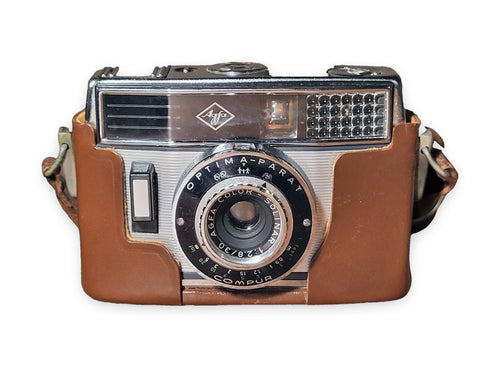 Agfa Optima Parat compactcamera met Agfa Color Solinar 30mm f/2.8 en originele case – vintage analoge camera bij De Majum Rotterdam