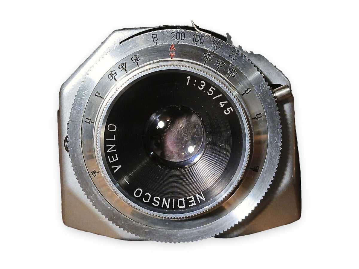Nedinsco Primo 35mm camera met 3.5/45mm lens en leren tas – foto 2
