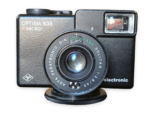 Agfa Optima 535 Sensor Electronic 35mm camera met Solitar 2.8/40mm
