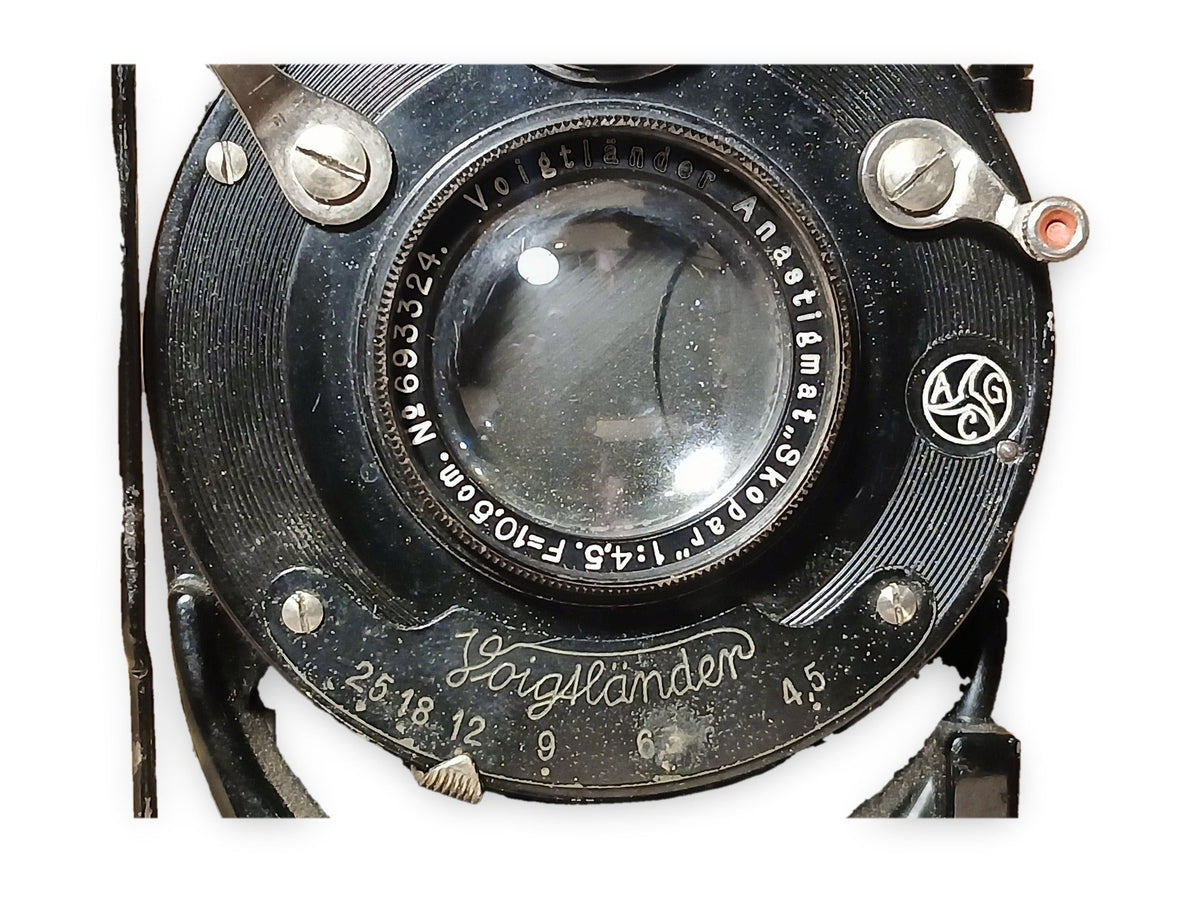 Voigtländer Inos II Klapcamera – Anastigmat Skopar 10,5cm f/4.5 – Vintage 6x9 – foto 3