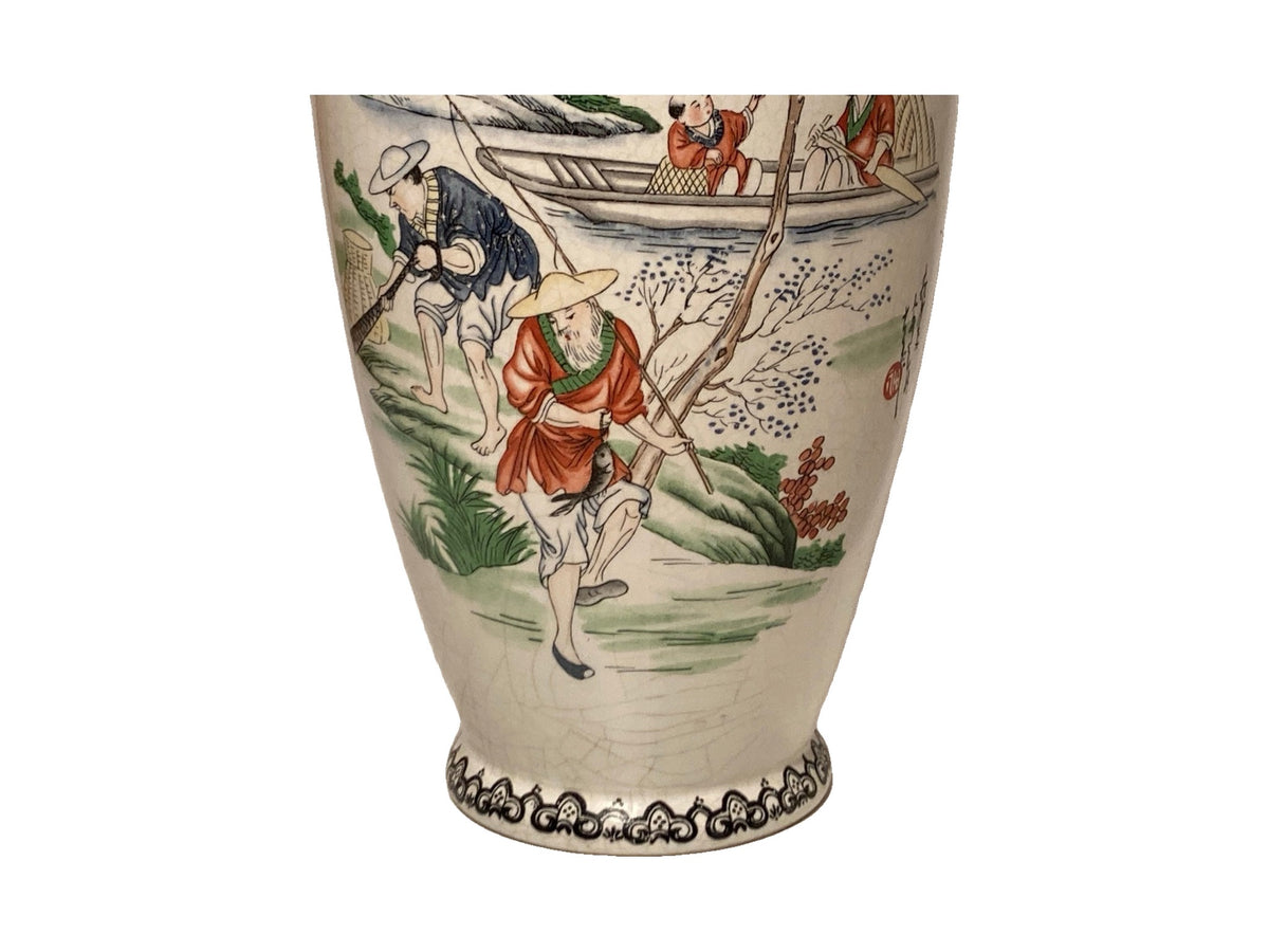Paar Chinese porseleinen vazen – detail