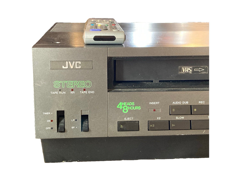 JVC HR-7655EB Stereo VHS-videorecorder 4-kops – met afstandsbediening