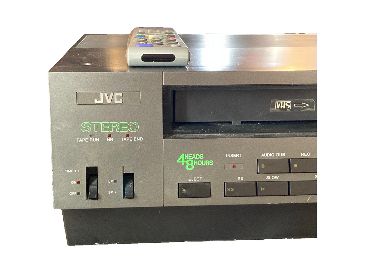 JVC HR-7655EB Stereo VHS-videorecorder 4-kops – met afstandsbediening