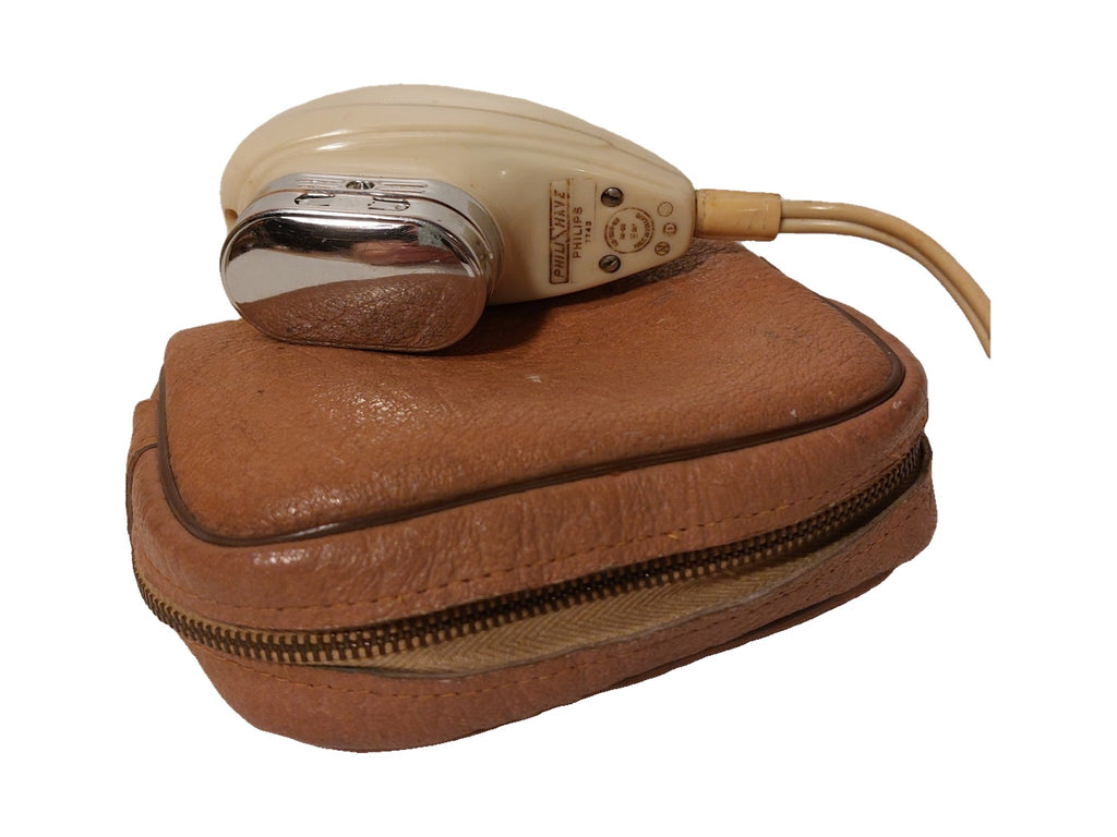 Philips Philishave vintage elektrisch scheerapparaat – dubbele scheerkop met etui