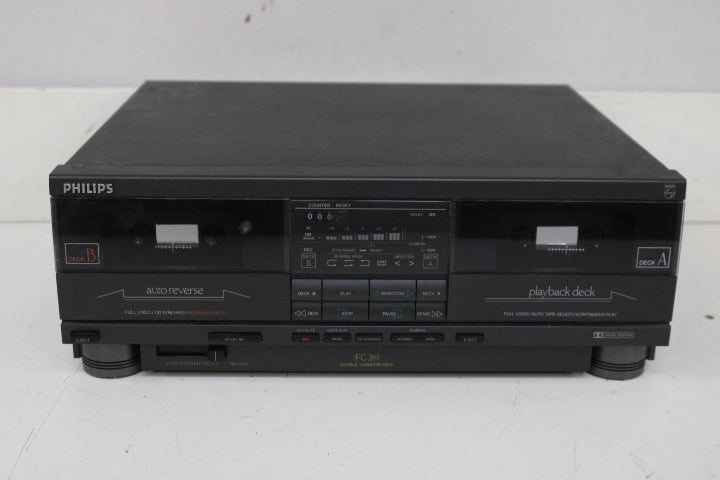 Philips FC261 dubbel cassettedeck, vooraanzicht