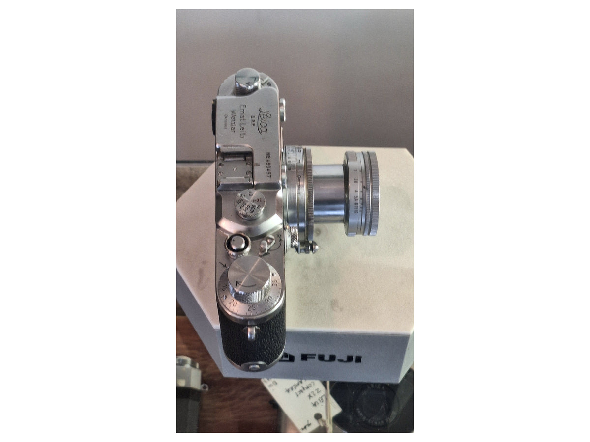Leica IIIc meetzoekercamera met Ernst Leitz Wetzlar Summitar 50mm f1:2 lens – foto 4