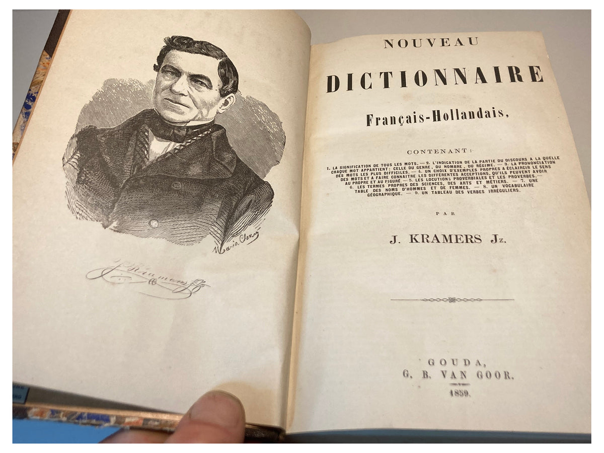 Antieke J. Kramers woordenboeken Frans-Nederlands (1859) – aanvullende productfoto 3