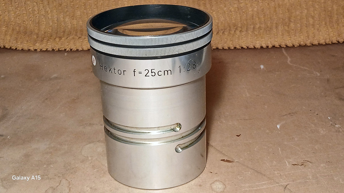 Ernst Leitz Wetzlar Hektor 25cm f/2.8 projectielens, zilverkleurig – foto 3 van 5