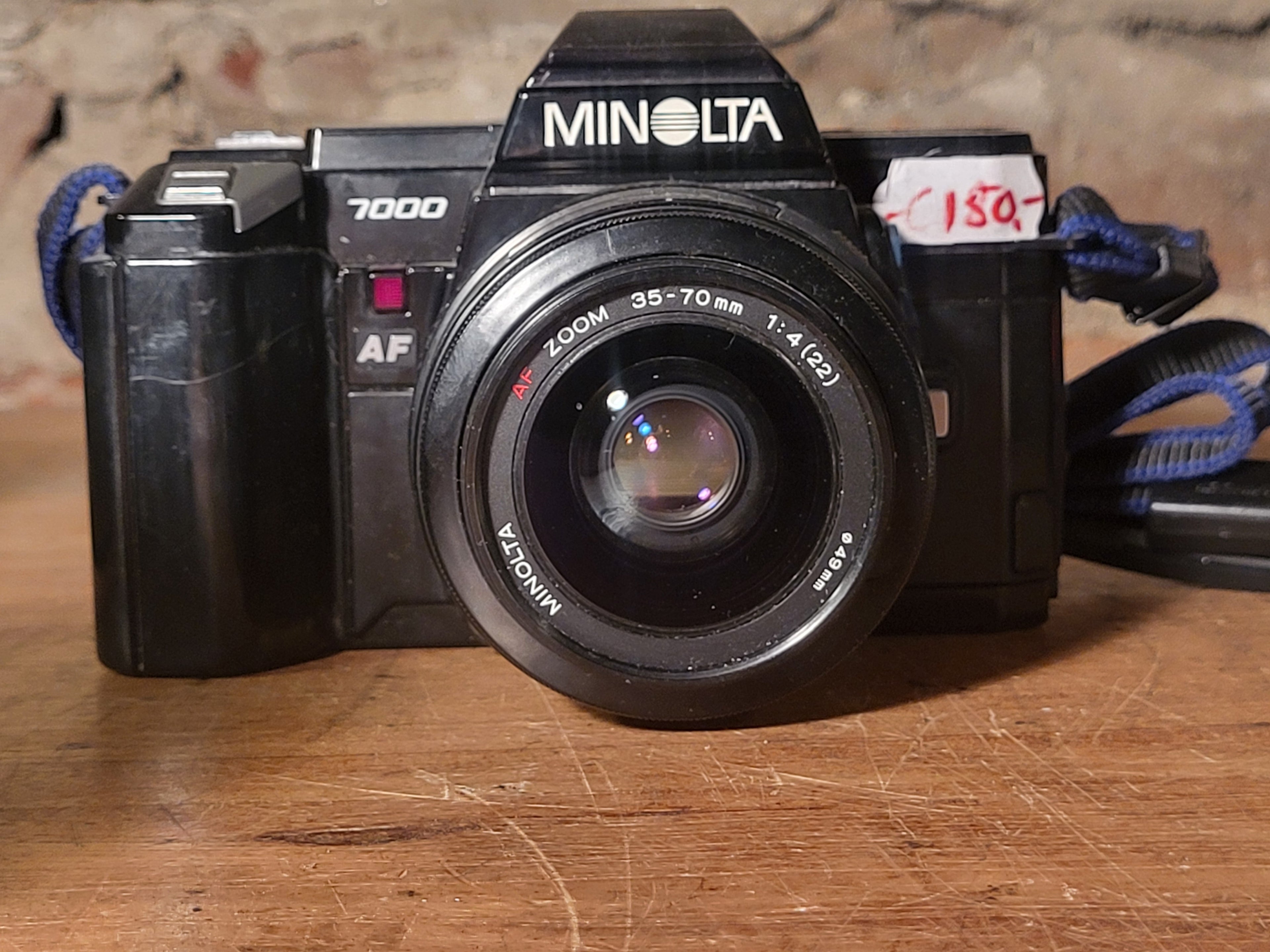 Minolta 7000 AF 35mm analoge spiegelreflexcamera met Minolta AF Zoom 35-70mm f/4 – vintage analoge camera bij De Majum Rotterdam