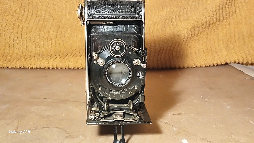Voigtländer Inos II Klapcamera – Anastigmat Skopar 10,5cm f/4.5 – Vintage 6x9 – foto 1