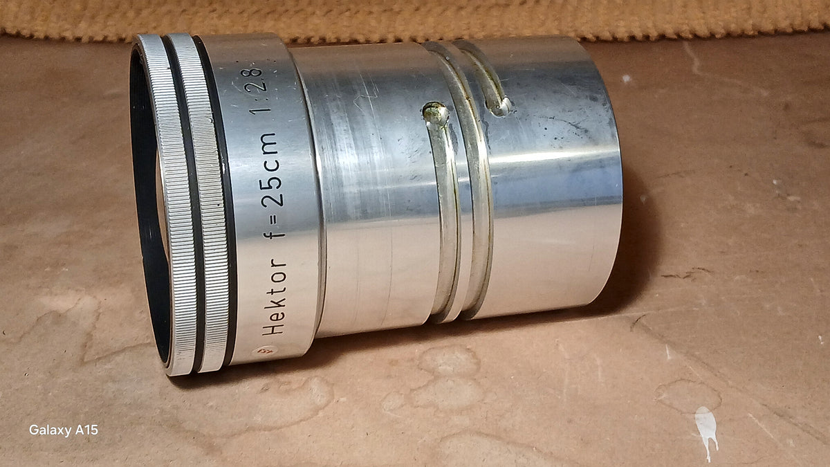 Ernst Leitz Wetzlar Hektor 25cm f/2.8 projectielens, zilverkleurig – foto 1 van 5