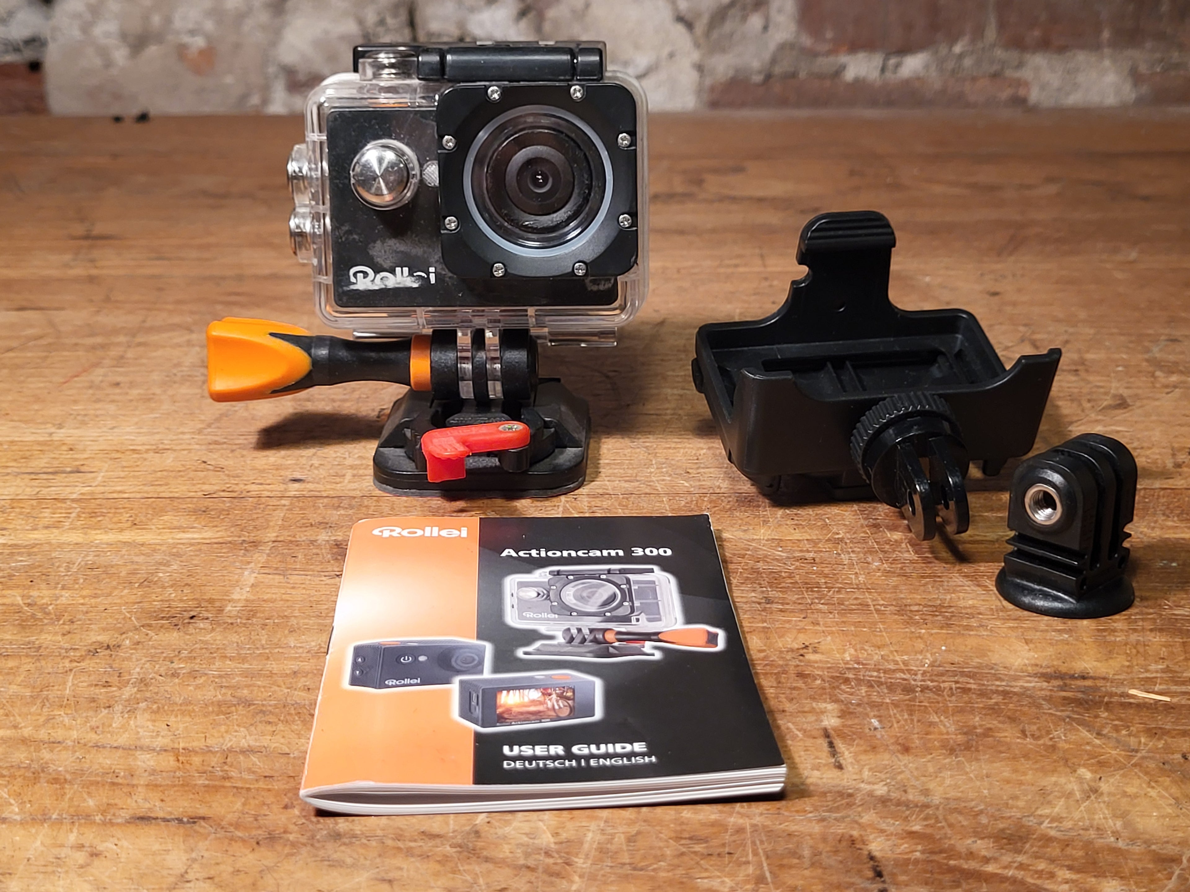 Rollei Actioncam 300 met Behuizing, Mounts en Handleiding