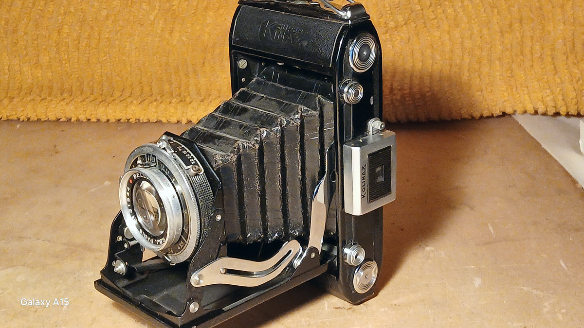 Vintage Kinax Super Kinax II balgcamera met Bellor 100mm f/3.5 lens. – foto 3