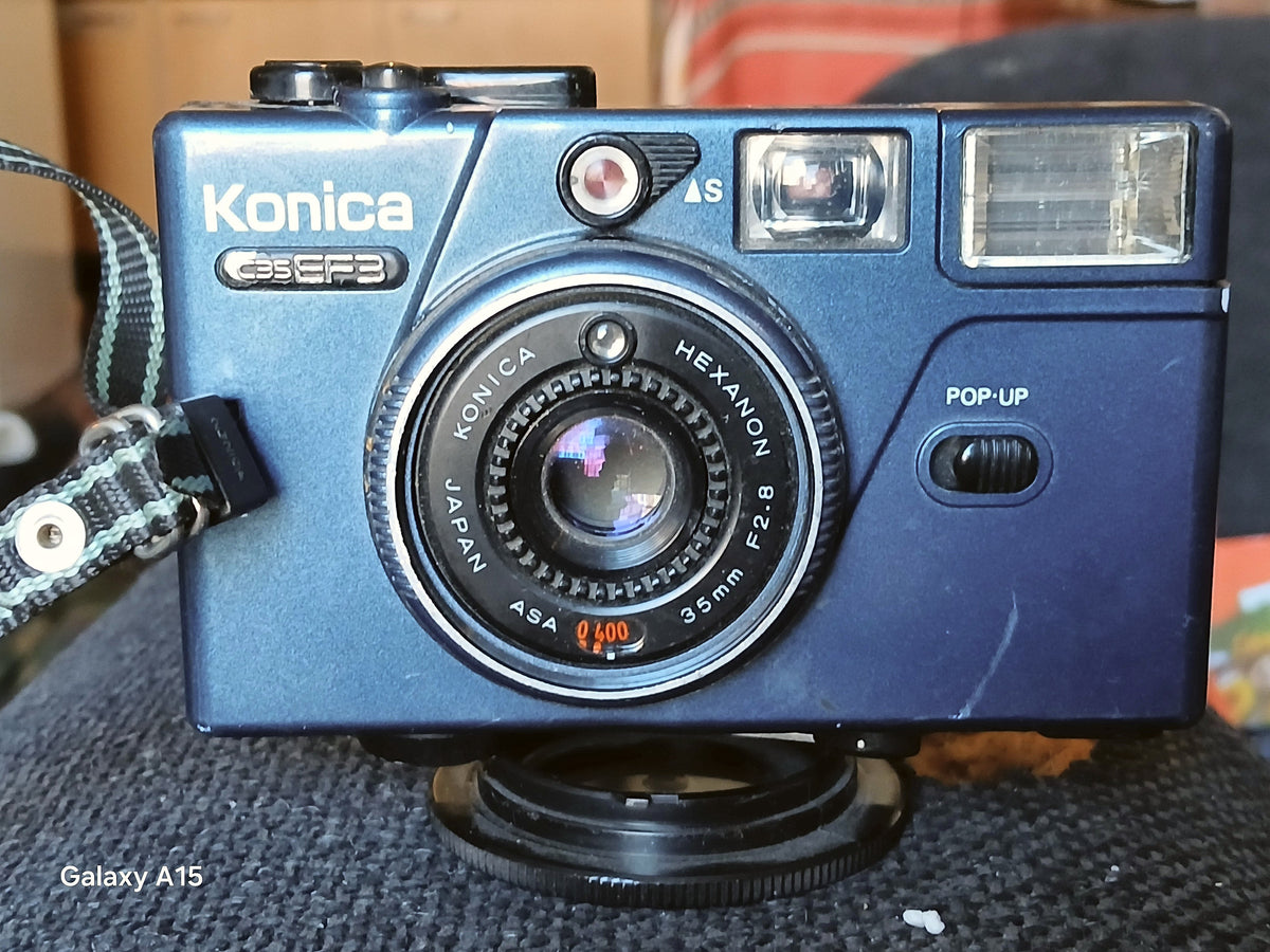 Konica C35 EF3 – 35mm Compact Camera – Hexanon 35mm f/2.8