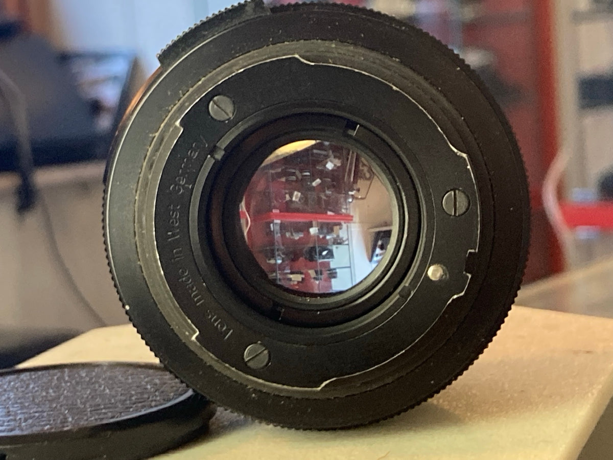 Achterzijde Rollei QBM-vatting van Carl Zeiss Planar-lens
